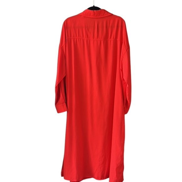 Gigio New w Tag XL Women’s Red Longline Shirt Maxi Tunic - Picture 11 of 12